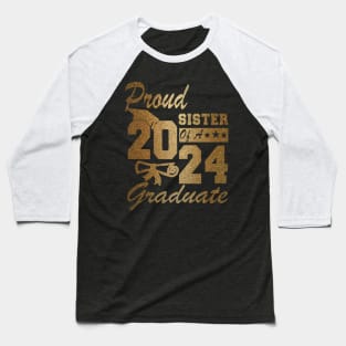 Tie Dye Proud sister of a 2024 Graduate Class of 2024 Senior Baseball T-Shirt